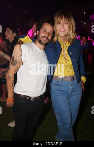 Sylvain Quimene et sa femme Daphne Burki lors de la soiree d'ouverture de la Spritz Piazza edizione 2018 a Parigi, Francia, le 19 Settembre 2018. Foto di Jerome Domine/ABACAPRESS.COM Foto Stock