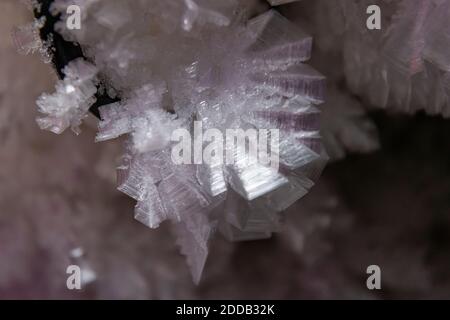 Cristalli di ghiaccio permafrost Foto Stock