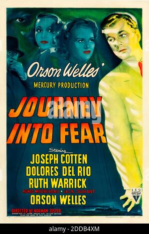 JOURNEY INTO FEAR 1943 RKO Pictures film con Joseph Cotten e Dolores del Rio, diretto da Orson Welles. Foto Stock