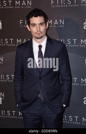 Damien Chazelle partecipa alla prima di 'primo uomo' a Parigi, Francia, il 25 settembre 2018. Foto di Alain Apaydin/ABACAPRESS.COM Foto Stock