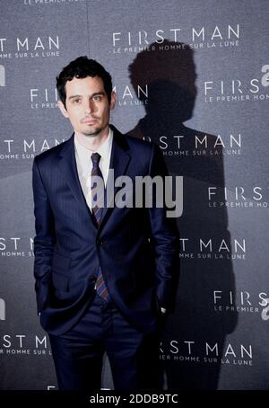 Damien Chazelle partecipa alla prima di 'primo uomo' a Parigi, Francia, il 25 settembre 2018. Foto di Alain Apaydin/ABACAPRESS.COM Foto Stock