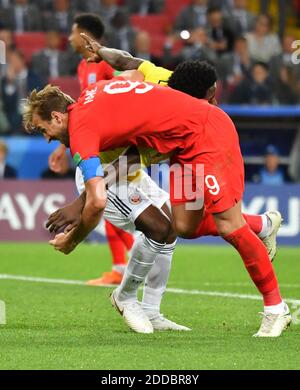 Harry Kane in Inghilterra durante la finale della Coppa del mondo FIFA 2018 1/8, Colombia contro Inghilterra, lo Stadio Spartak di Mosca, Russia, il 3 luglio 2018. Foto di Christian Liegi/ABACAPRESS.COM Foto Stock