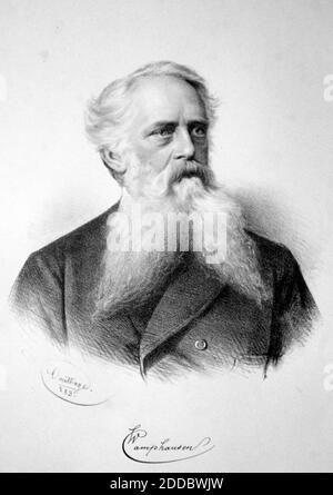 WILHELM CAMPHAUSEN (1818-1885) pittore tedesco nel 1880. Foto Stock