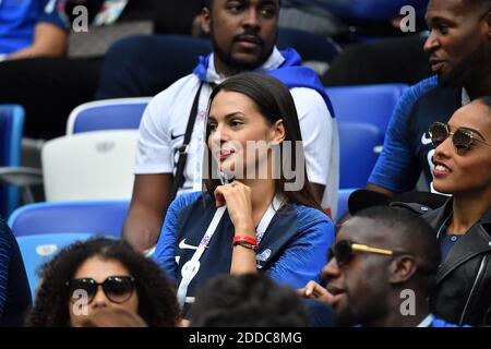 Sandra fidanzata di Corentin Tolisso durante la Coppa del mondo FIFA 2018 Round of 8 match al Nizhny Novgorod Stadium Russia, il 6 luglio 2018. . Foto di Christian Liegi/ABACAPRESS.COM Foto Stock