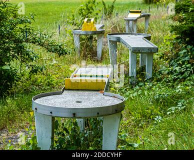 Campo da golf da tavolo fatiscente a Bad Kissingen, Germania Foto Stock