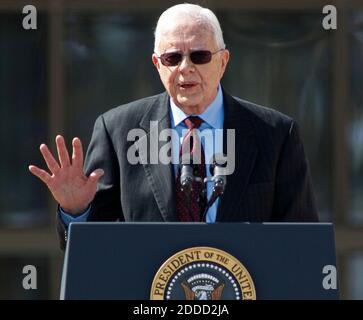 NO FILM, NO VIDEO, NO TV, NO DOCUMENTARIO - l'ex presidente Jimmy carter parla alle cerimonie di dedizione per il nuovo George W. Bush Presidential Center a Dallas, Texas, USA, giovedì 25 aprile 2013. Foto di Paul Moseley/Fort Worth Star-Telegram/MCT/ABACAPRESSS.COM Foto Stock