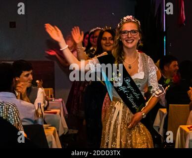 Cerimonia di incoronazione di Potato-Queen bavarese 2019 in Schrobenhausen, Germania Foto Stock