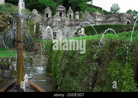 Tivoli, Italia, Italien; Villa d’Este; Fontana di Rometta; Foto Stock