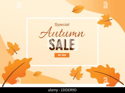 Autunno speciale sconto design, relativo utilizzo per banner, pubblicità, ecc EPS10 , layer per layer Illustrazione Vettoriale