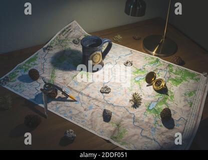 pianificazione del viaggio Foto Stock