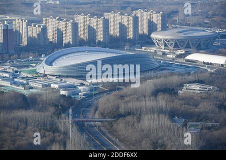 Pechino, Cina. 31 dicembre 2019. Foto scattata il 31 dicembre 2019 mostra la National Speed Skating Oval a Pechino, capitale della Cina. Credit: JU Huanzong/Xinhua/Alamy Live News Foto Stock