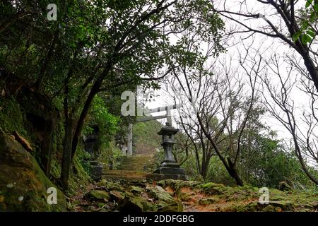 Santuario di Jinguashi vicino alla vecchia strada di Jiufen a Taipei Taiwan, una popolare destinazione turistica e locale Foto Stock