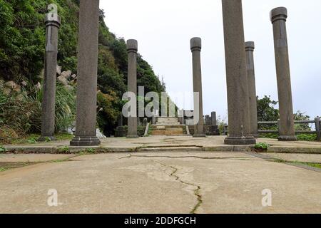 Santuario di Jinguashi vicino alla vecchia strada di Jiufen a Taipei Taiwan, una popolare destinazione turistica e locale Foto Stock