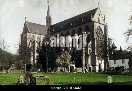 Der Altenberger Dom di Altenberg Bergischen im Land, Deutschland 1920er JAhre. Altenberger cattedrale Dom a Altenberg in Bergisches Land regione, Germania 1920s. Foto Stock