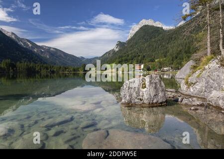 Geografia / viaggio, Germania, Baviera, Ramsau, Hintersee (lago), Ramsau vicino Berchtesgaden, Berchtesgad, diritti-aggiuntivi-clearance-Info-non-disponibile Foto Stock