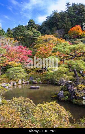 Giappone, Kyoto, Ginkakuji Temple - un sito del Patrimonio Mondiale Foto Stock