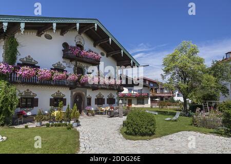 Geografia / viaggio, Germania, Baviera, Ruhpolding, agriturismo a Ruhpolding, Chiemgau, alta Baviera, libertà di panorama Foto Stock