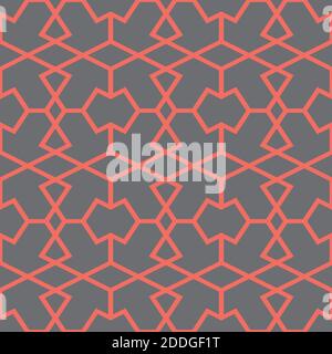 Lo sfondo di texture ripetitiva e delicata è costituito da forme geometriche casuali. Moderno motivo decorativo vettoriale per tessuti e stampe. Illustrazione Vettoriale