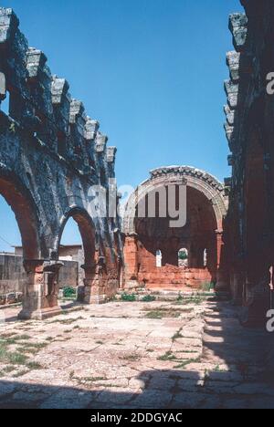 Basilica di Qalb Loze, vicino ad Aleppo, Siria Foto Stock