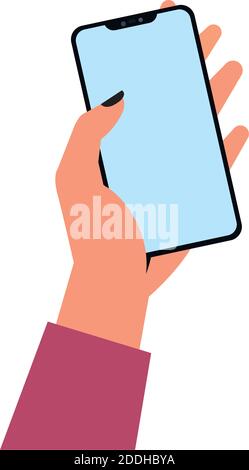 Mano isolata con recapito telefonico rapido icona- vettore Illustrazione Vettoriale