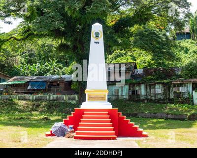 Il monumento a Independence Park a Myeik, regione Tanintharyi del Myanmar. Foto Stock