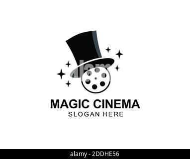 Illustrazione del modello del logo Magic Films. Foto Stock