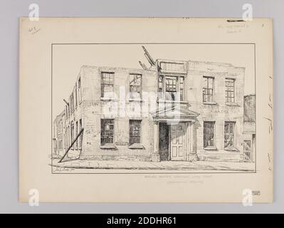Vista topografica di Birmingham, Ink Drawing Matthew Boulton's Warehouse, Livery Street, Birmingham, di John L. Baker, Storia sociale, viste topografiche, Inghilterra, Midlands Foto Stock