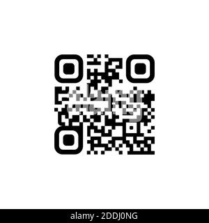 Icona codice QR. Per la scansione tramite smartphone. Vettore su sfondo bianco isolato. EPS 10. Illustrazione Vettoriale