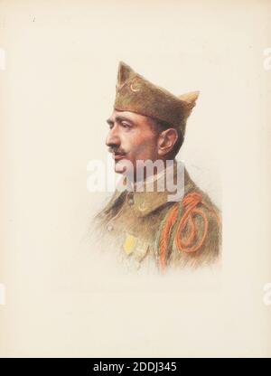 Gli Alleati: Francia, Soldato della Legione straniera individuo: Basmadjian Mihram (armeno) Eugene Burnand (d.1931), 20 ° secolo, disegno, pastello, carta, Ritratto, cornice, fotografia, Replica, militare, Guerra, opere su carta Foto Stock