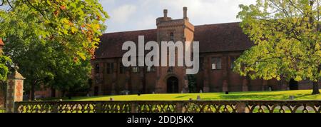 L'Old Tudor Palace, Hatfield città, Hertfordshire County, Inghilterra Foto Stock