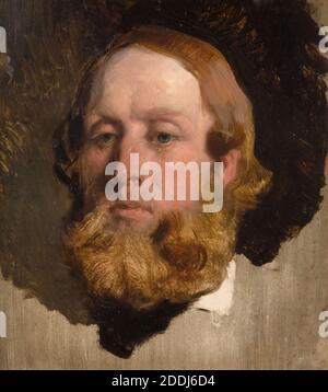 La Duchessa del Gamekeeper di Bedford, John Michie (1811-1900), 1843 di Sir Edwin Landseer, dipinto ad olio, Ritratto, maschio, Bearded Foto Stock