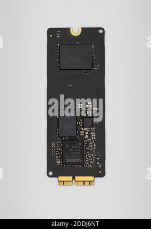 Disco rigido SSD per computer Mac Apple Foto Stock