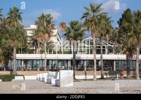 Spiaggia di Benicasim a Castellon de la Plana, Comunità Valenciana, Spagna, Europa Foto Stock