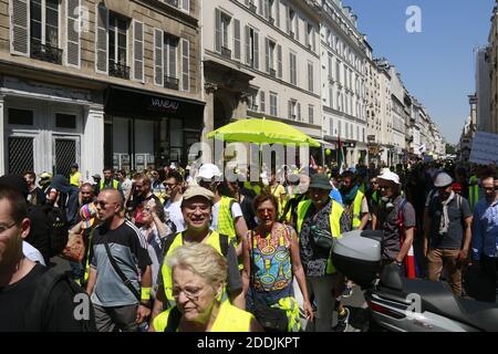 Manifestanti giubbotti gialli per l'ACT 34, a Parigi, in Francia, il 06 luglio 2019. Foto di Quentin De Groeve/ABACAPRESS.COM Foto Stock