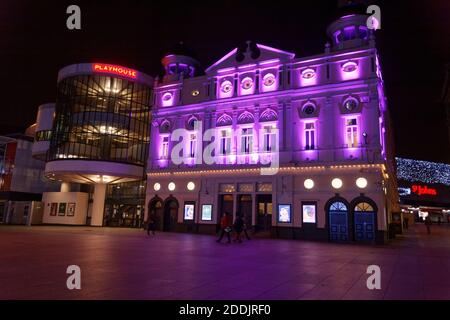 Centro di Liverpool di notte Foto Stock