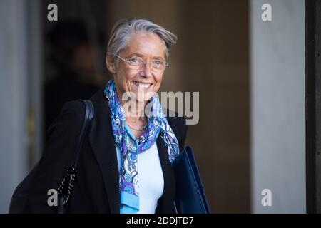 Il ministro dei Trasporti Elisabeth Borne lascia il palazzo Elysee dopo la riunione del gabinetto il 18 settembre 2019 a Parigi, Francia. Foto di Eliot Blondt/ABACAPRESS.COM Foto Stock