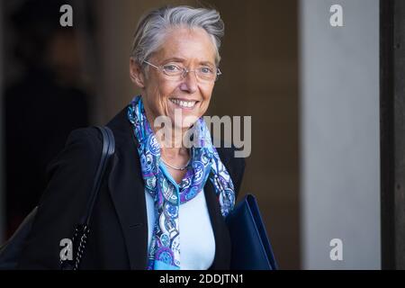 Il ministro dei Trasporti Elisabeth Borne lascia il palazzo Elysee dopo la riunione del gabinetto il 18 settembre 2019 a Parigi, Francia. Foto di Eliot Blondt/ABACAPRESS.COM Foto Stock