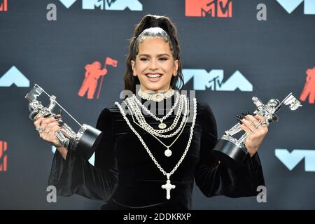 Rosalía si pone nella Sala Stampa durante i MTV Video Music Awards 2019 al Prudential Center il 26 agosto 2019 a Newark, NJ, USA. Foto di Lionel Hahn/ABACAPRESS.COM Foto Stock