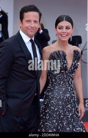 Ross McCall e la madrina del Festival Alessandra Mastronardi partecipano alla cerimonia di apertura e alla prima della verità (la Verite) nell'ambito del settantesimo Festival Internazionale del Cinema di Venezia (Mostra) il 28 agosto 2019. Foto di Aurore Marechal/ABACAPRESS.COM Foto Stock