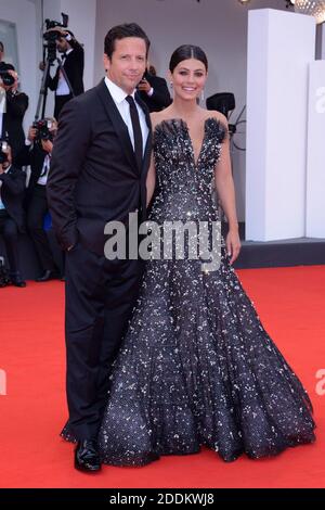 Ross McCall e la madrina del Festival Alessandra Mastronardi partecipano alla cerimonia di apertura e alla prima della verità (la Verite) nell'ambito del settantesimo Festival Internazionale del Cinema di Venezia (Mostra) il 28 agosto 2019. Foto di Aurore Marechal/ABACAPRESS.COM Foto Stock