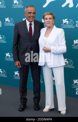 Il direttore del Festival Alberto Barbera e Julie Andrews partecipano al Leone d'oro per la fotografia a vita nell'ambito del settantacinquesimo Festival Internazionale del Cinema di Venezia (Mostra) il 03 settembre 2019. Foto di Aurore Marechal/ABACAPRESS.COM Foto Stock