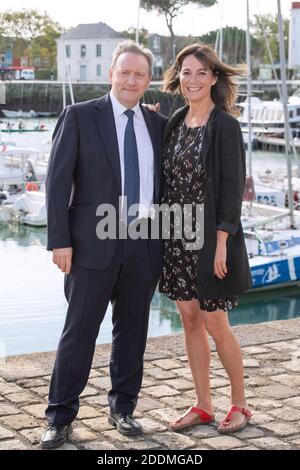 Fiona Dolman e Neil Dudgeon partecipano a una Photocall nell'ambito del 21° Festival della TV Fiction a la Rochelle, Francia, il 14 settembre 2019. Foto di Aurore Marechal/ABACAPRESS.COM Foto Stock