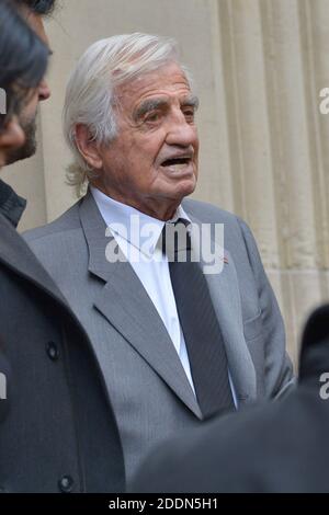 Jean Paul Belmondo partecipa alla cerimonia funeraria di Charles Gerard a Parigi, Francia, il 26 settembre 2019. Foto di Julien Reynaud/APS-Medias/ABACAPRESS.COM Foto Stock