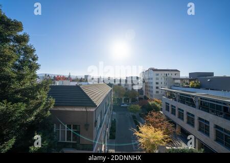 Skyline del centro di Palo Alto California Foto Stock