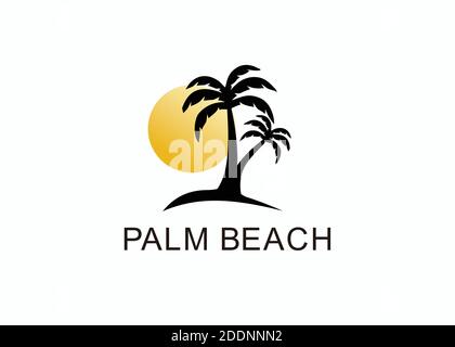 design con logo palm beach inspiration Illustrazione Vettoriale