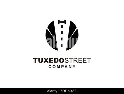 disegno con logo street tuxedo Illustrazione Vettoriale