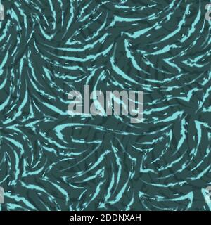 Campitura senza giunture vettoriale linee frastagliate angoli Tidewater Green Color elegante Ripetizione geometrica Illustrazione Vettoriale