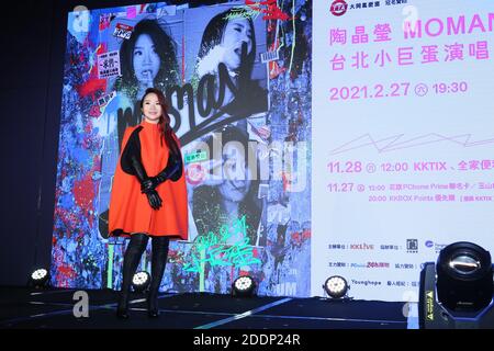 Taipei. 24 Nov 2020. Matilda Tao partecipa alla conferenza stampa per promuovere la sua±Matilda Tao MOMAN Taipei Arena Concert a Taipei, Taiwan, Cina il 24 novembre 2020.(Photo by TPG) Credit: TopPhoto/Alamy Live News Foto Stock