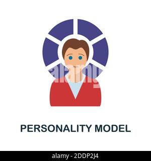 Icona modello personalità. Elemento semplice della raccolta Personality. Creative Personality Model icona per web design, modelli, infografiche e altro ancora Illustrazione Vettoriale