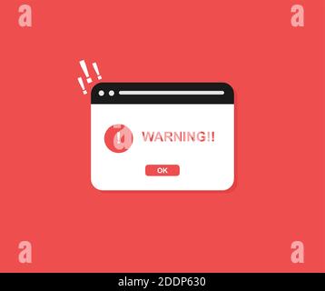 progettazione di avvisi sul sito web Illustrazione Vettoriale